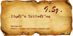 Ilyés Szilvána névjegykártya